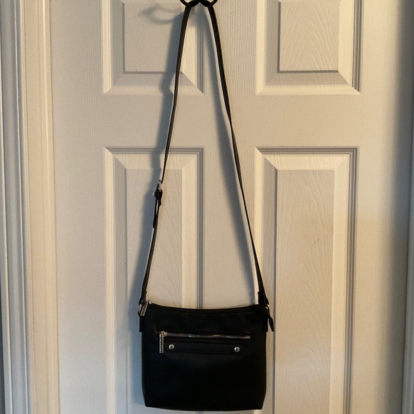 Roots 73 - Vegan Leather Crossbody Black Colour Shoulder Bag NWOT - Picture 15 of 16